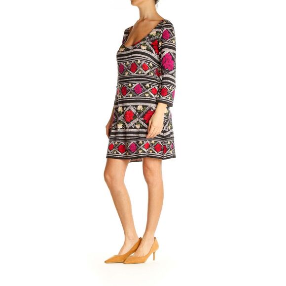 Diane Von Furstenberg Women’s 2 Laetitia Floral Print Silk Knit Mini Dress - Picture 1 of 9
